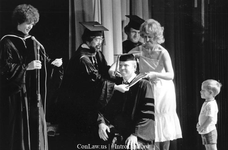Allan Bakke graduating from medical school.